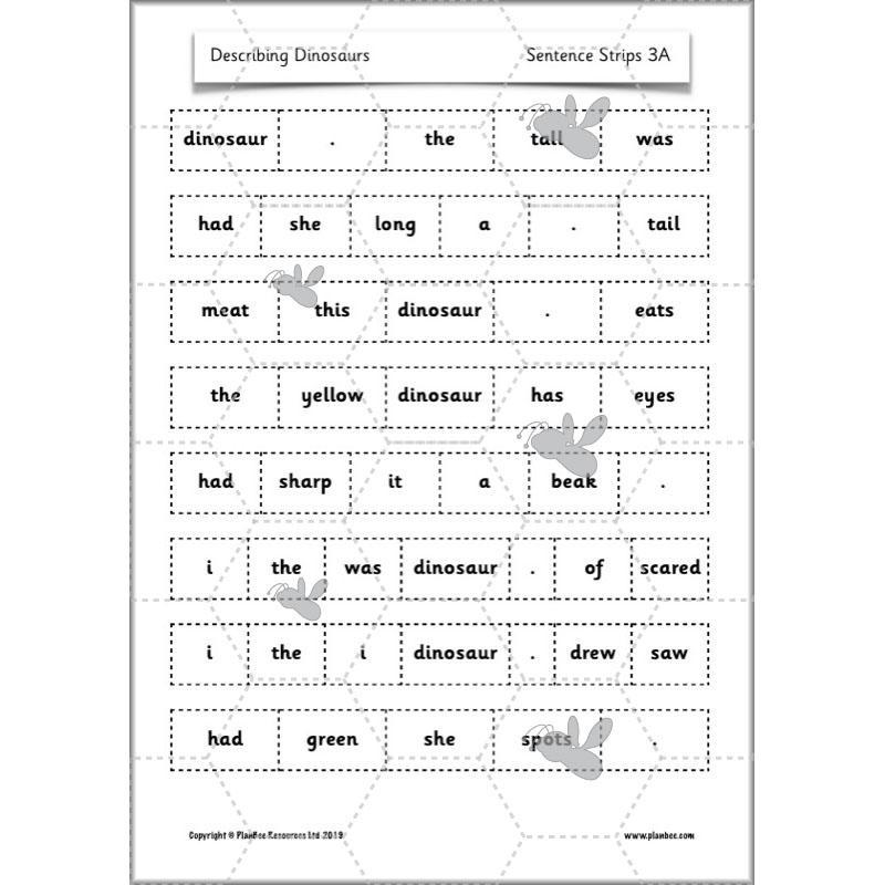 PlanBee Describing Dinosaurs Year 1 - Dinosaur Writing Activities KS1
