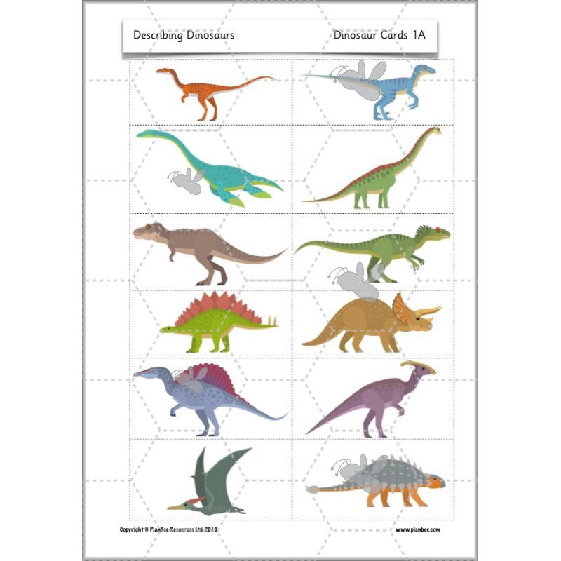 PlanBee Describing Dinosaurs Year 1 - Dinosaur Writing Activities KS1