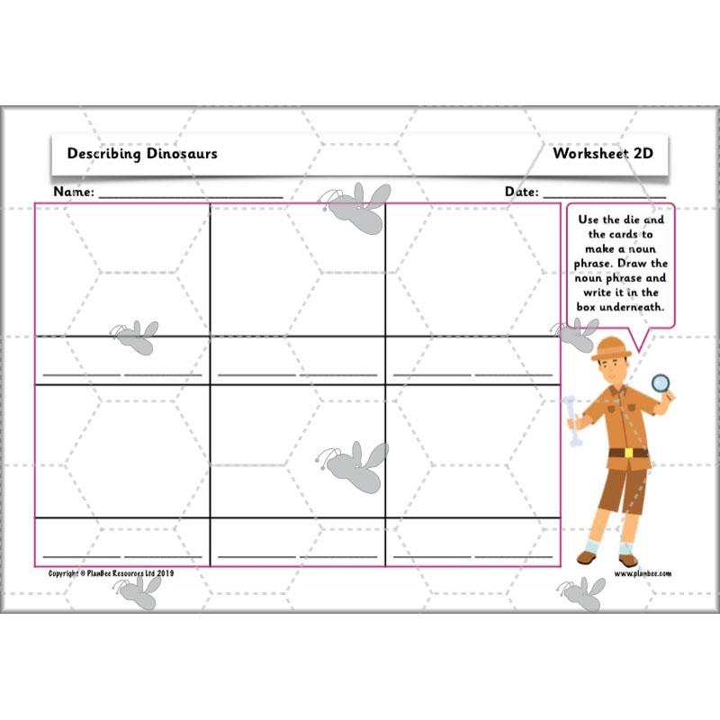 PlanBee Describing Dinosaurs Year 1 - Dinosaur Writing Activities KS1