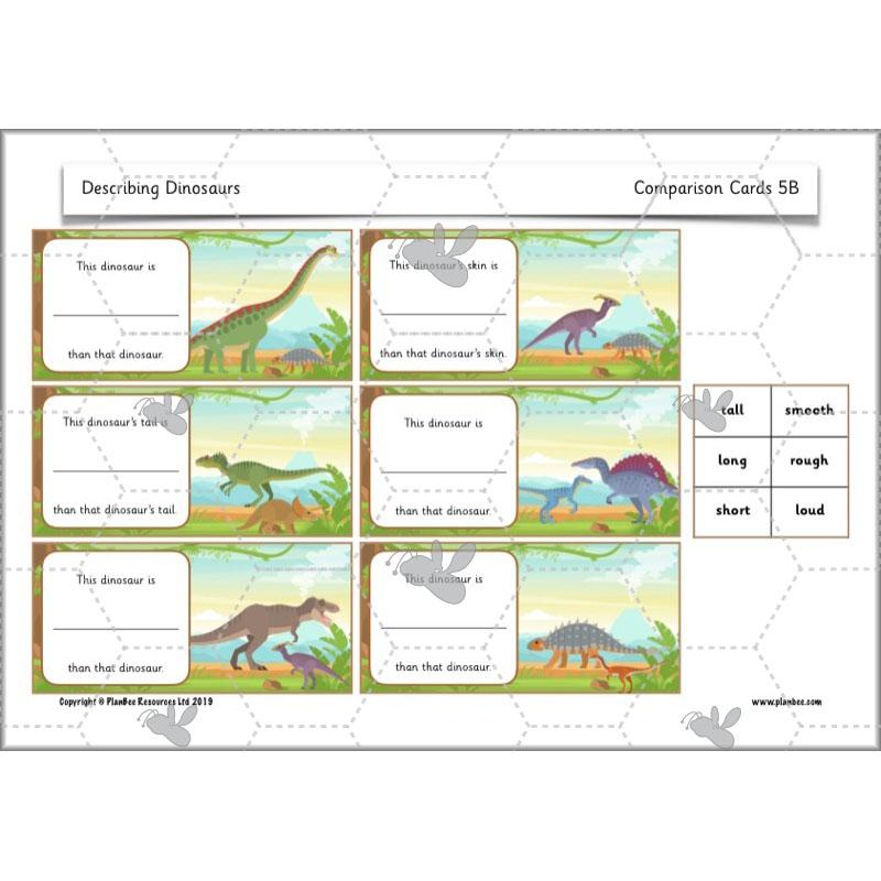 PlanBee Describing Dinosaurs Year 1 - Dinosaur Writing Activities KS1
