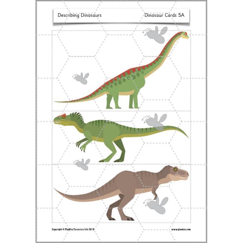 PlanBee Describing Dinosaurs Year 1 - Dinosaur Writing Activities KS1