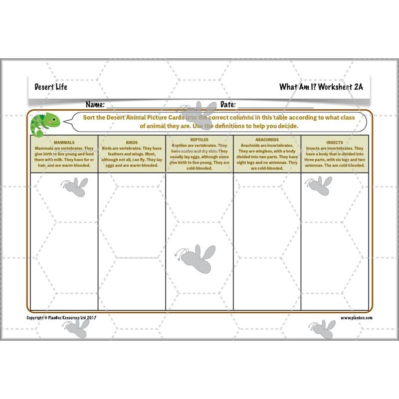 PlanBee Desert Life: KS2 Science Plans