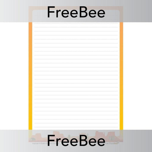 PlanBee Desert Writing Frame | PlanBee FreeBees