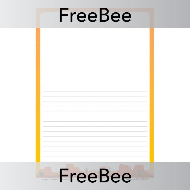 PlanBee Desert Writing Frame | PlanBee FreeBees