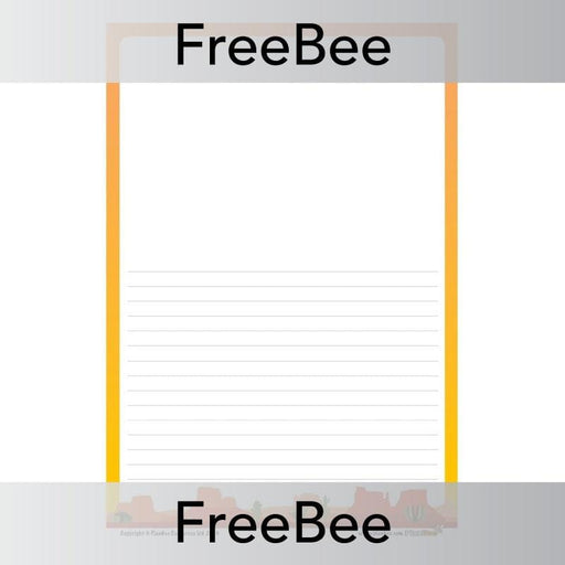 PlanBee Desert Writing Frame | PlanBee FreeBees