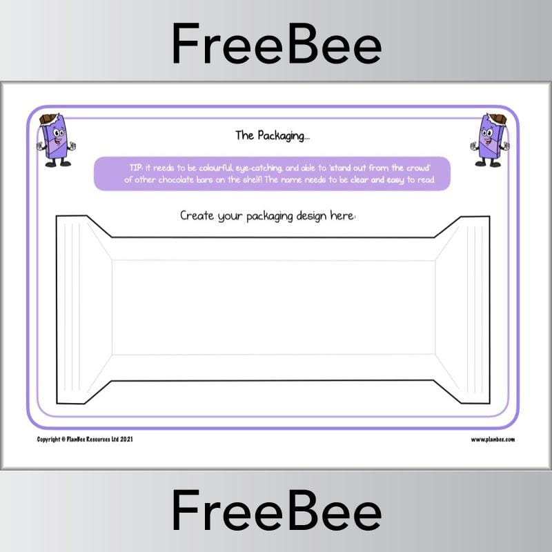 Free Design a Chocolate Bar KS2 Challenge by PlanBee