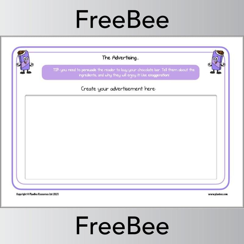 Free Design a Chocolate Bar KS2 Challenge by PlanBee