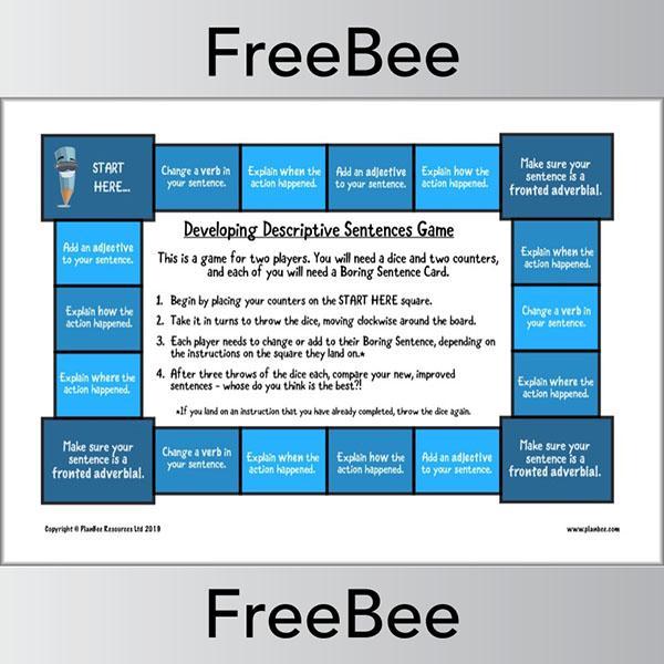 PlanBee Free KS2 Descriptive Writing Game by PlanBee