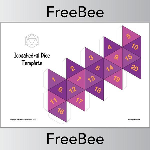 PlanBee 3D Net Multi-Sided Dice Templates | PlanBee