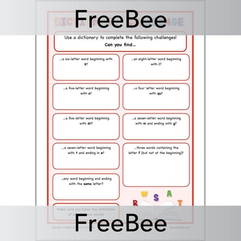 FREE Fun with Words Pack by PlanBee