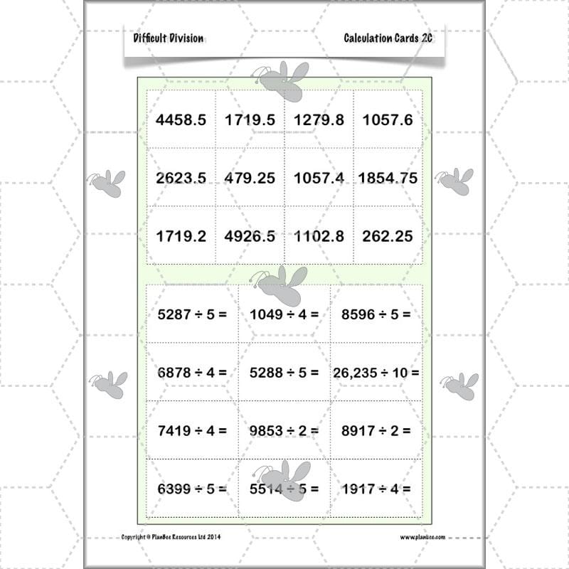 PlanBee Difficult Division Year 6 Maths Lessons and Worksheets