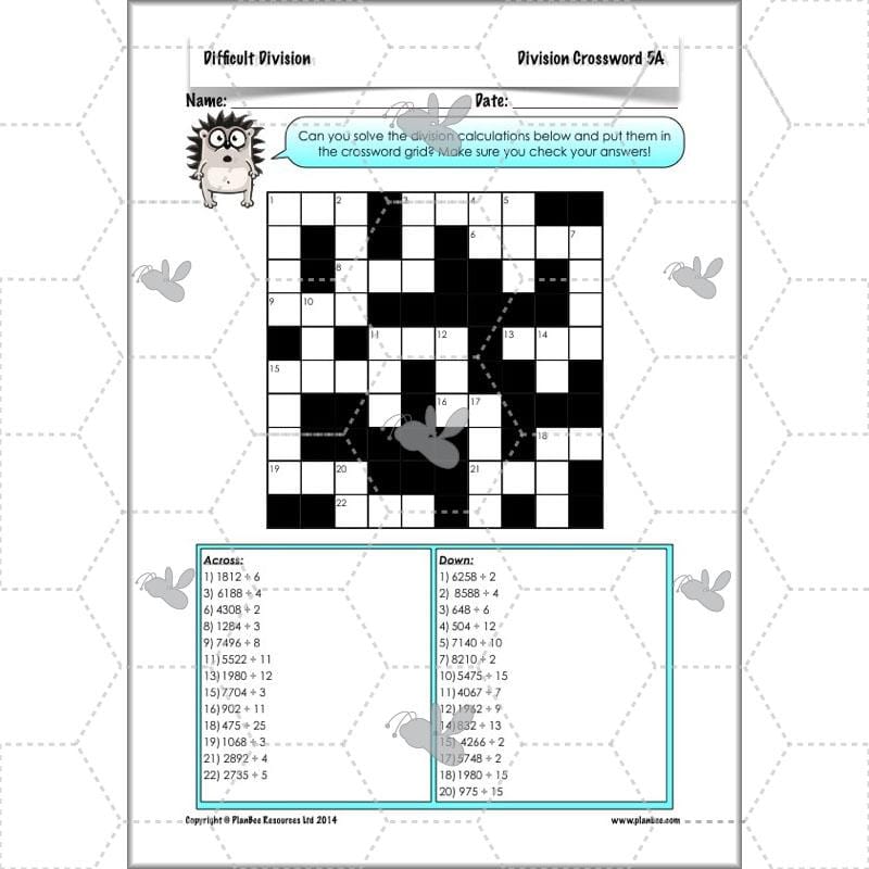 PlanBee Difficult Division Year 6 Maths Lessons and Worksheets