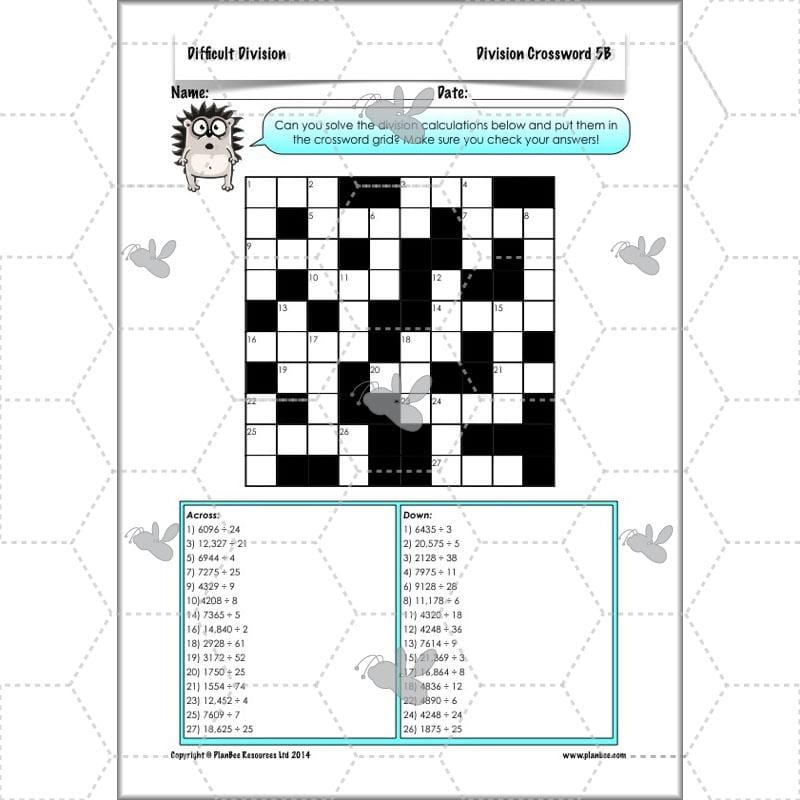 PlanBee Difficult Division Year 6 Maths Lessons and Worksheets