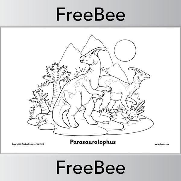 PlanBee Dinosaur Colouring Pages FREE Printables from PlanBee