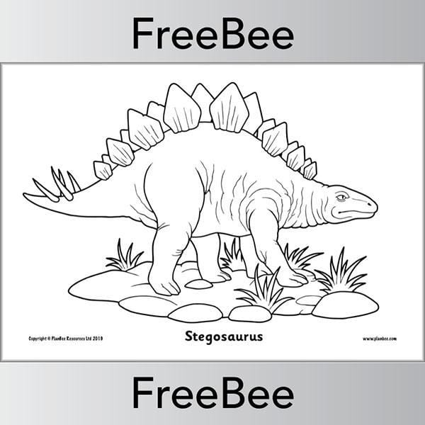 PlanBee Dinosaur Colouring Pages FREE Printables from PlanBee
