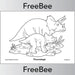 PlanBee Dinosaur Colouring Pages FREE Printables from PlanBee