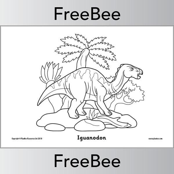 PlanBee Dinosaur Colouring Pages FREE Printables from PlanBee