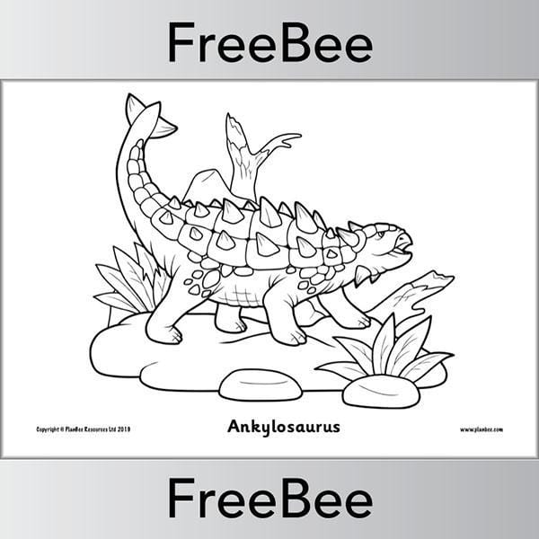 PlanBee Dinosaur Colouring Pages FREE Printables from PlanBee