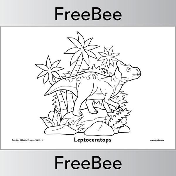 PlanBee Dinosaur Colouring Pages FREE Printables from PlanBee