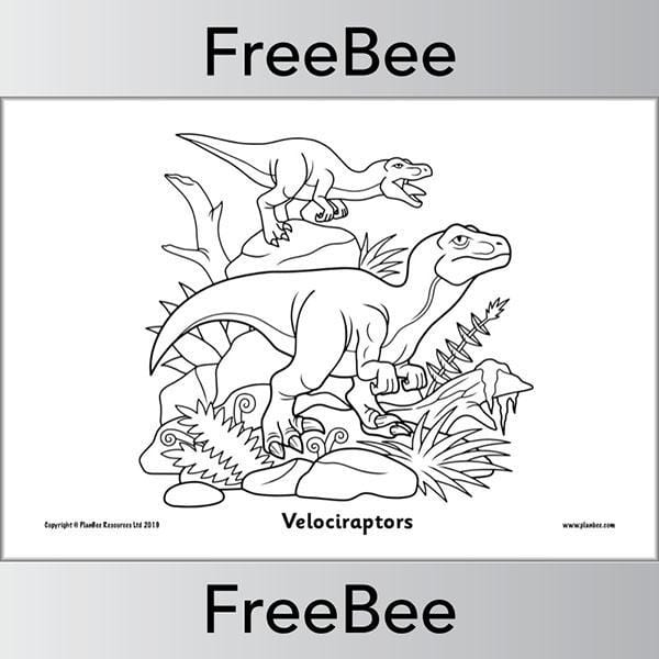 PlanBee Dinosaur Colouring Pages FREE Printables from PlanBee