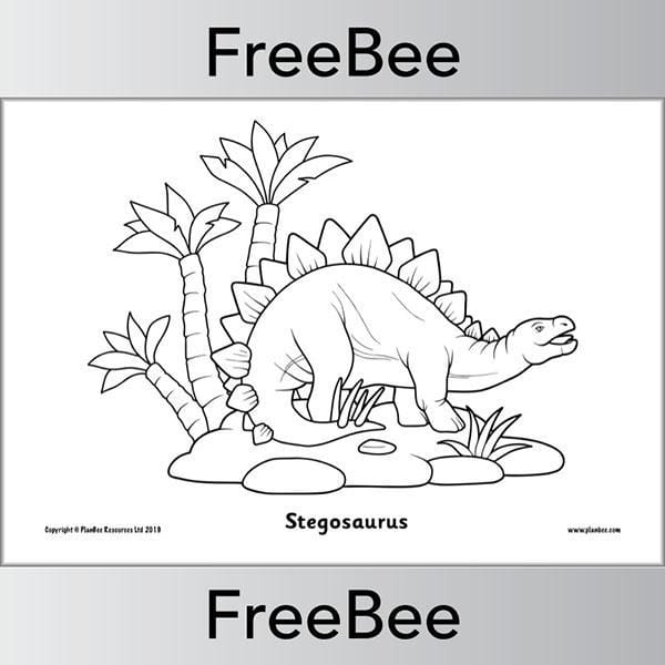 PlanBee Dinosaur Colouring Pages FREE Printables from PlanBee