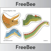 PlanBee FREE Build-a-Dinosaur Body Parts Printables by PlanBee