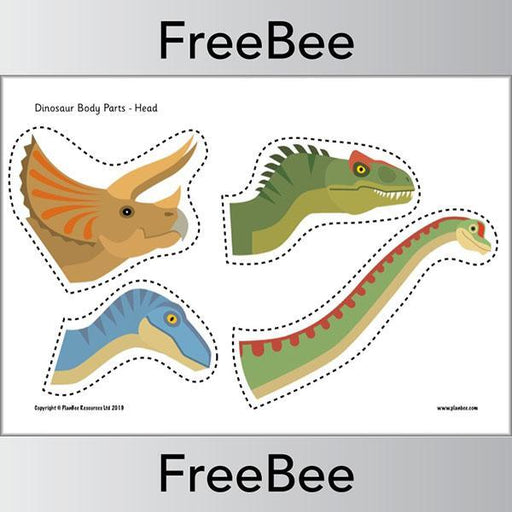 PlanBee FREE Build-a-Dinosaur Body Parts Printables by PlanBee