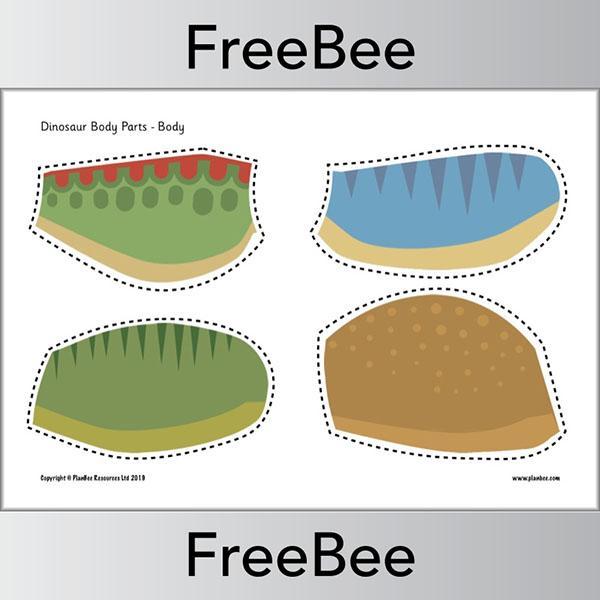 PlanBee FREE Build-a-Dinosaur Body Parts Printables by PlanBee