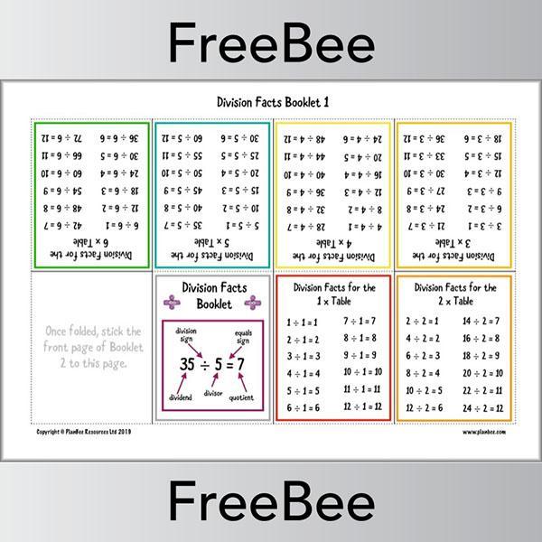PlanBee Free Division Facts Booklet KS2 by PlanBee