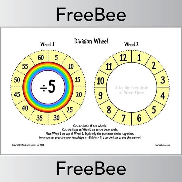Free Printable Division Wheels By PlanBee