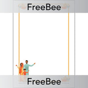 Free Blank Diwali Page Border Writing Frame by PlanBee