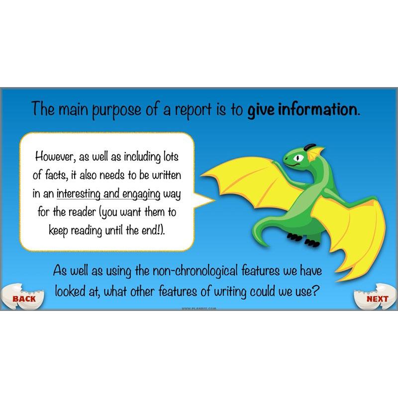 PlanBee Dragons KS2 | Non-chronological Reports Planning | Year 4