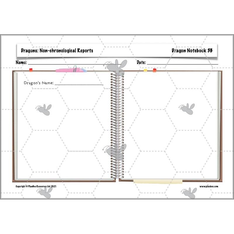 PlanBee Dragons KS2 | Non-chronological Reports Planning | Year 4