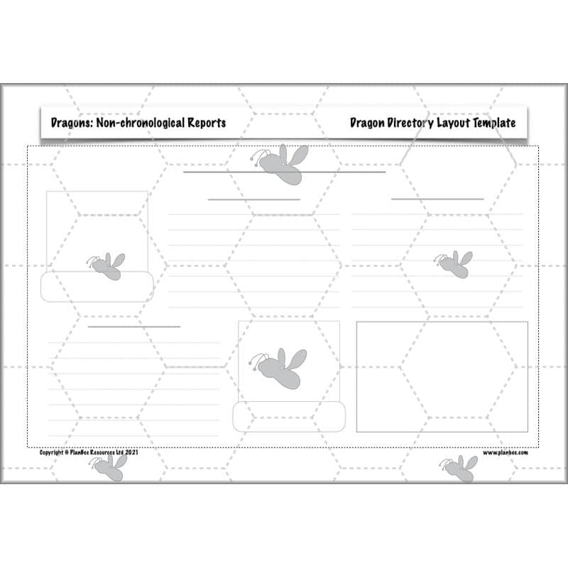 PlanBee Dragons KS2 | Non-chronological Reports Planning | Year 4