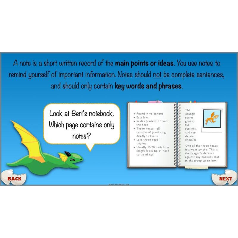 PlanBee Dragons KS2 | Non-chronological Reports Planning | Year 4