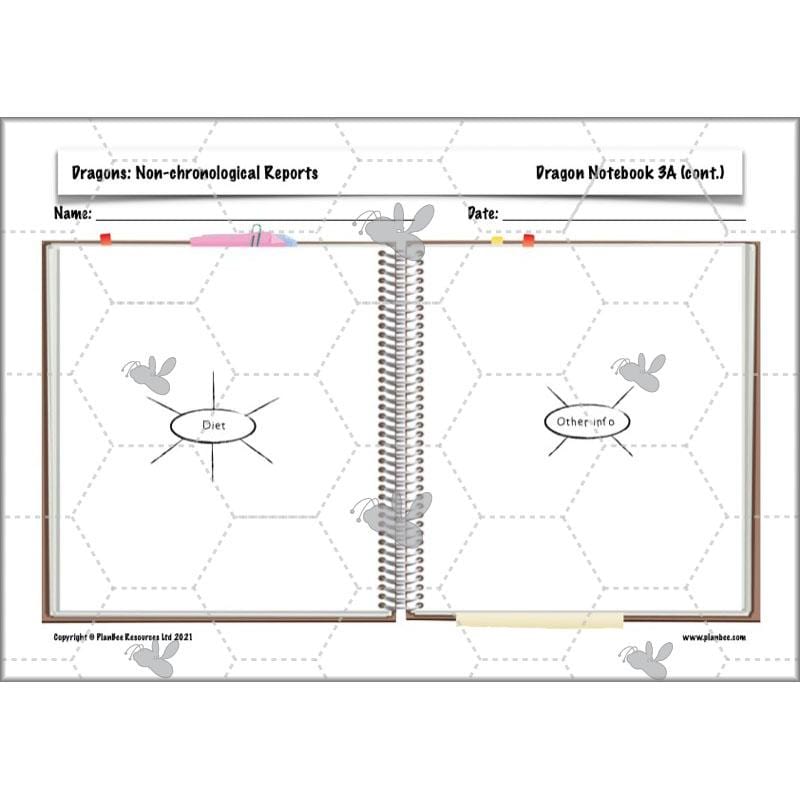 PlanBee Dragons KS2 | Non-chronological Reports Planning | Year 4
