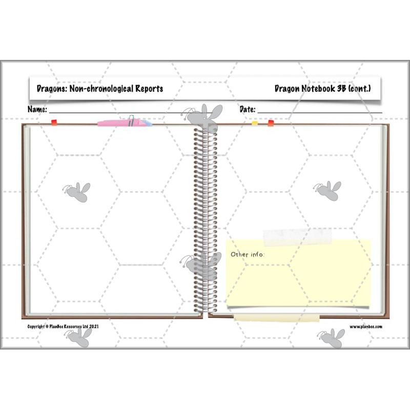 PlanBee Dragons KS2 | Non-chronological Reports Planning | Year 4