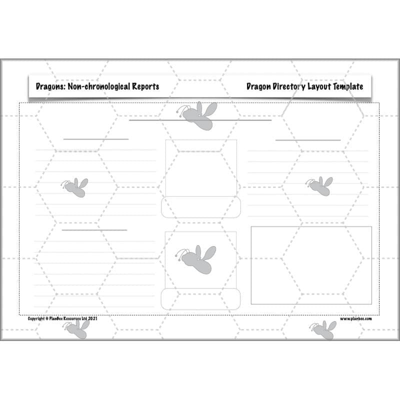 PlanBee Dragons KS2 | Non-chronological Reports Planning | Year 4