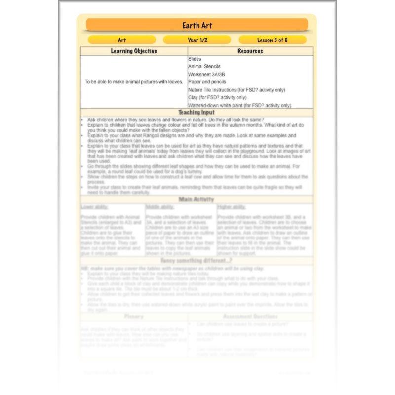 PlanBee Earth Art KS1 Nature Art for Kids by PlanBee