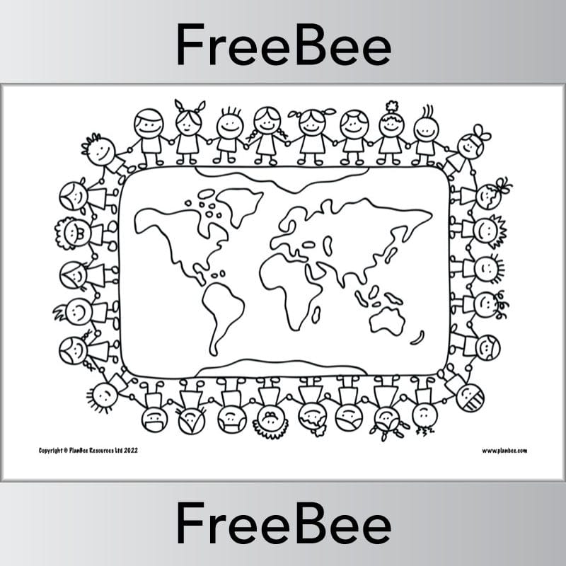 PlanBee FREE Earth Day Colouring Pages by PlanBee