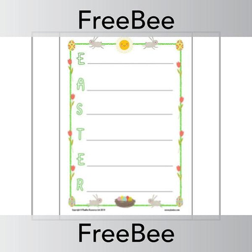 PlanBee Easter Acrostic Poem Template | Free PlanBee