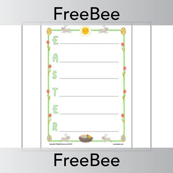 FREE Easter Acrostic Poem Template By PlanBee