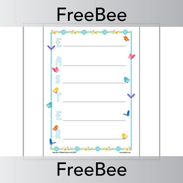 PlanBee Easter Acrostic Poem Template | Free PlanBee