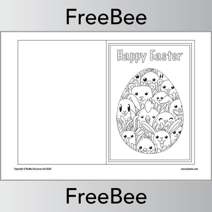 PlanBee Easter Card Template | Free PlanBee Resource