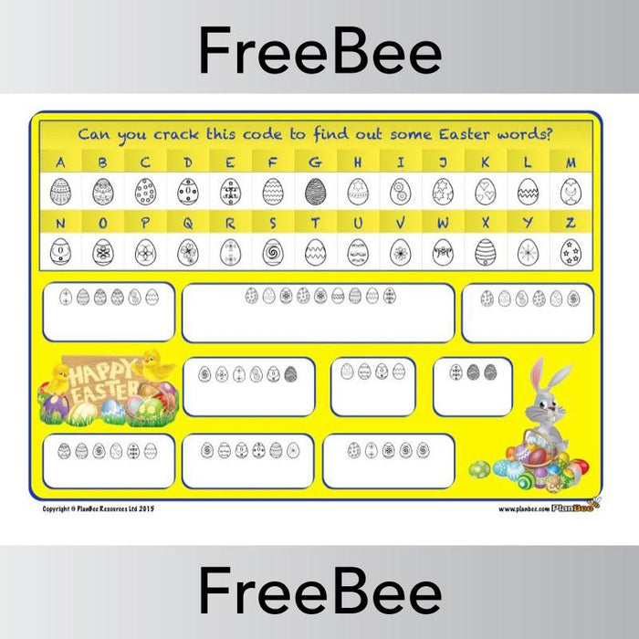 Printable Code Breaker Easter Quiz for Kids by PlanBee