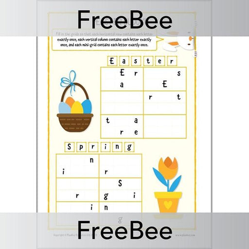 Free Easter Maths Challenge Sudoku KS2 Puzzles by PlanBee