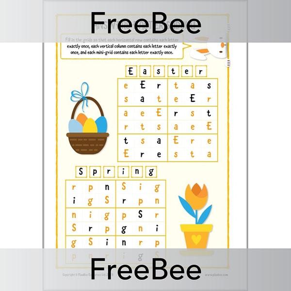 Free Easter Maths Challenge Sudoku KS2 Puzzles By PlanBee