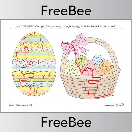 PlanBee Free Easter Mazes for Kids | PlanBee FreeBees
