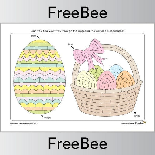 Free Easter Maze Printable for Kids | PlanBee FreeBees