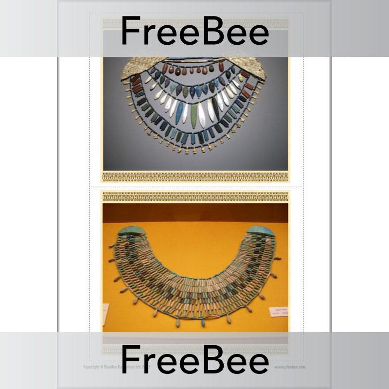 Free Egyptian Necklace Display Picture Cards by PlanBee